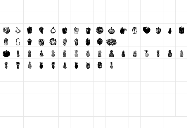 AIFruechteOne Regular Character Map AIFruechteOne Regular Character Map