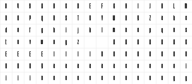 Aisling Free Demo Regular Character Map