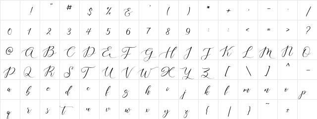 Aisyah Demo Regular Character Map Aisyah Demo Regular Character Map
