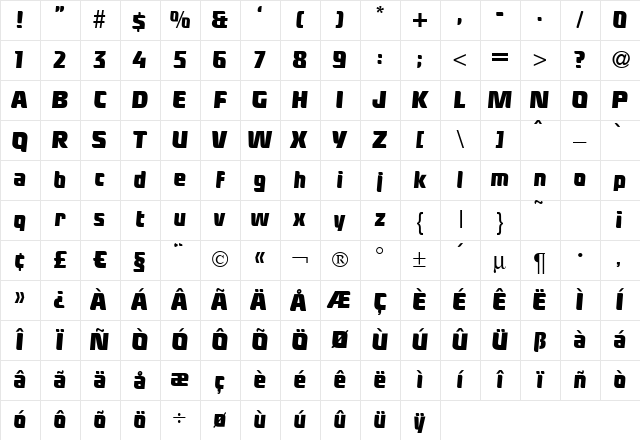 Ladykiller Regular Character Map