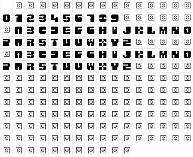 AlphaBloc Direct Character Map AlphaBloc Direct Character Map