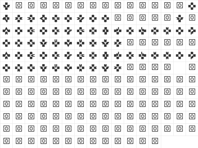 AlphaGeometrique Contour Character Map