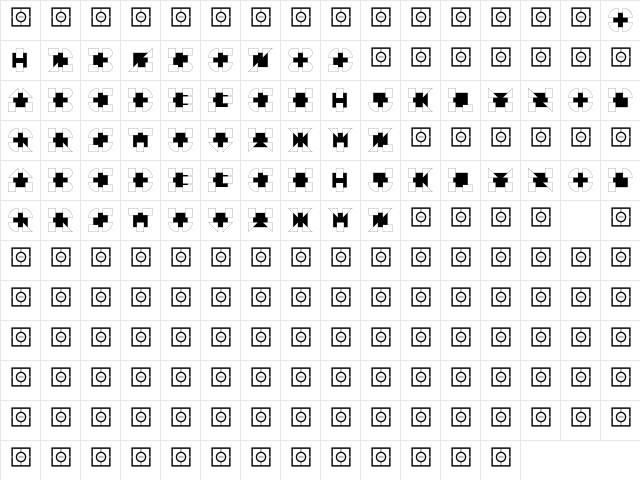 AlphaGeometrique Regular Character Map