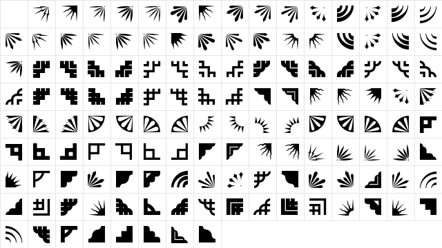 Altemus Corners Character Map