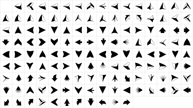 Altemus Pointers Character Map