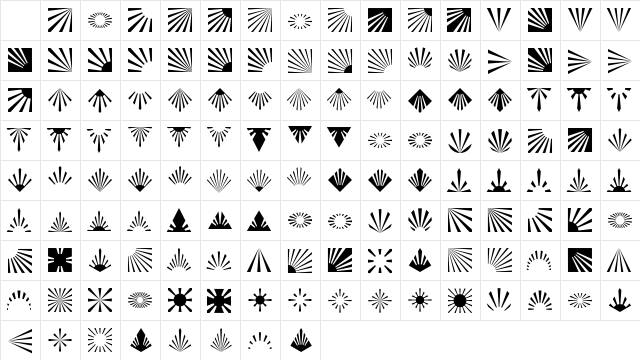 Altemus Rays Character Map