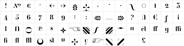 Ambroise Alternates Demi Character Map