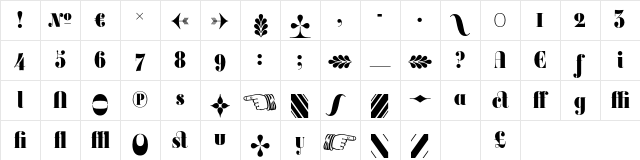 Ambroise Firmin Alternates Black Character Map