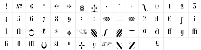 Ambroise Firmin Alternates Demi Character Map