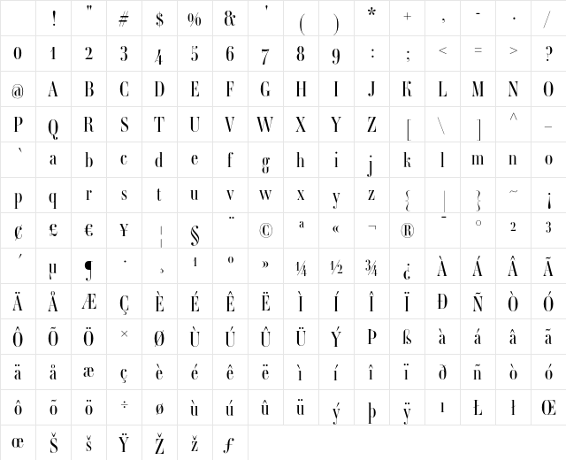 Ambroise Firmin Light Character Map