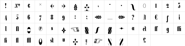 Ambroise Francois Alternates Black Character Map