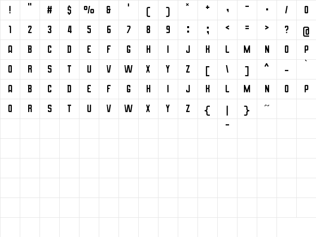 Amsterdam Signature Duo Regular Character Map