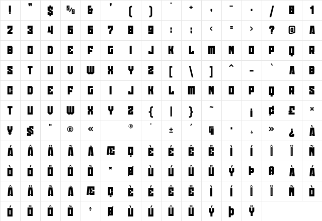 Anderlecht Box Character Map