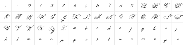 AngliaOldeConcise Regular Character Map