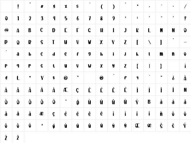 Animal Wild Regular Character Map