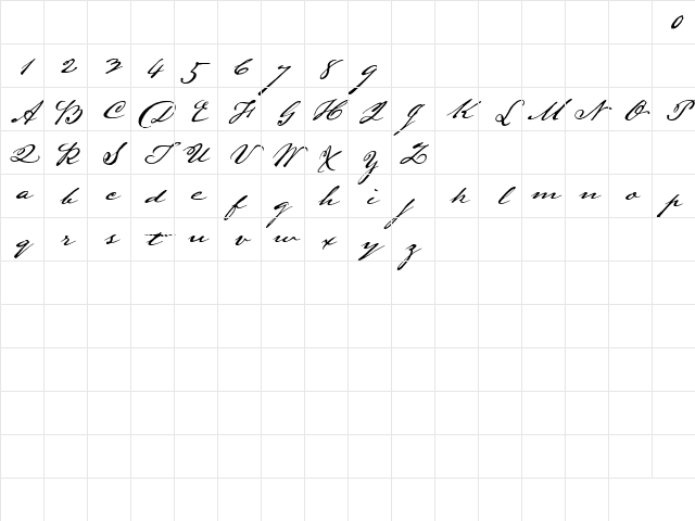 Lamar Pen Demo Regular Character Map