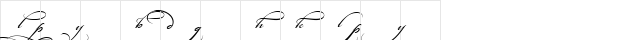 Bickham Script MM Regular Character Map