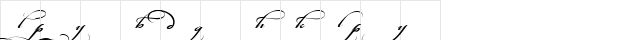 Bickham Script MM Alt 2 AltII Character Map
