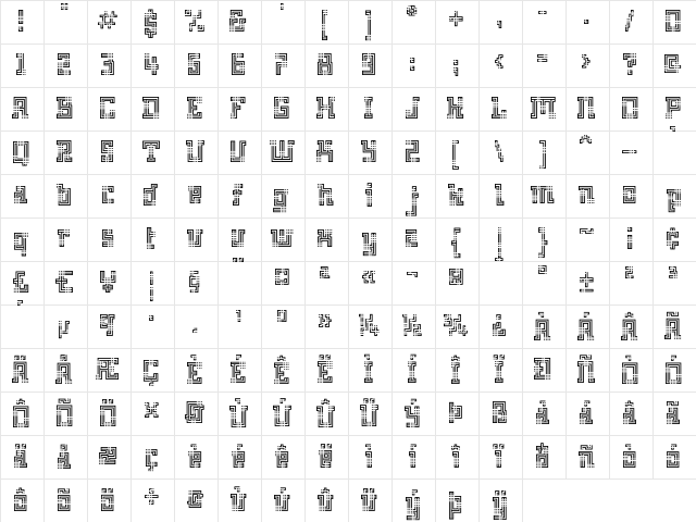 Archian BoogieWoogie Character Map