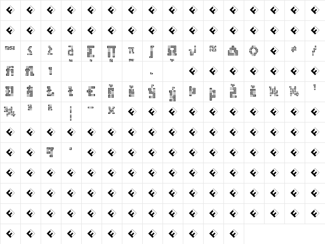Archian BoogieWoogieExpert Character Map