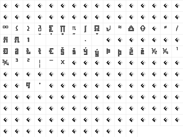 Archian NightExpert Character Map