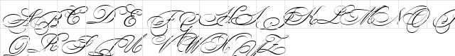 Bickham Script MM Regular Character Map