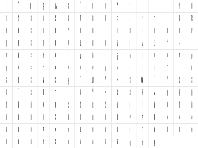 Armada LightCompressed Character Map Armada LightCompressed Character Map