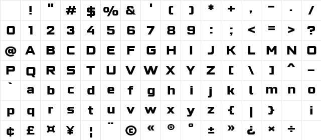 Armstrong Extrabold Regular Character Map Armstrong Extrabold Regular Character Map