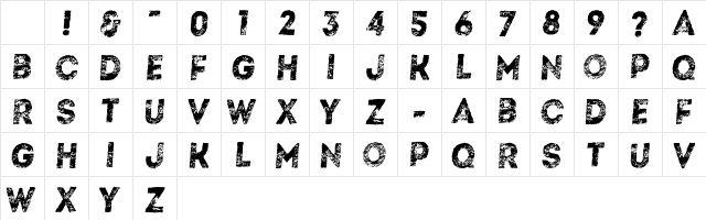 Artistico Regular Character Map Artistico Regular Character Map