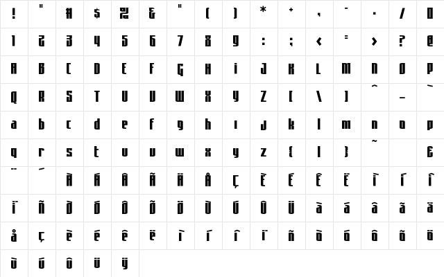 AsimovSans Regular Character Map