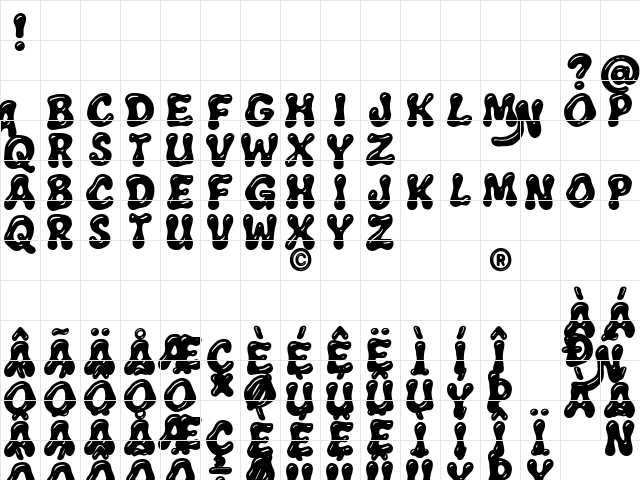 Acidrop Demo Regular Character Map