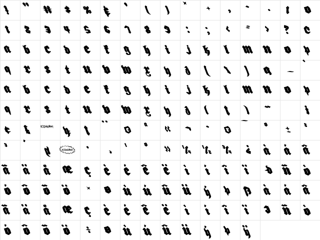 Bierg￿en Leftalic Leftalic Character Map