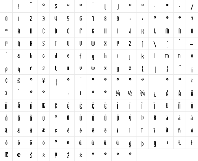 BadlocICG Bevel Character Map BadlocICG Bevel Character Map