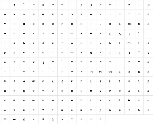 BadlocICG Compression Character Map BadlocICG Compression Character Map