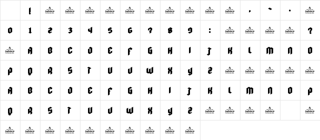 Bahemoth DEMO Regular Character Map