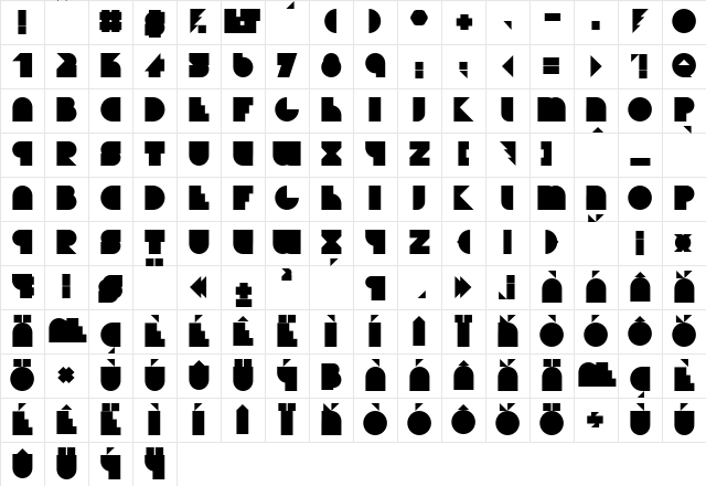 Bifurk Regular Character Map