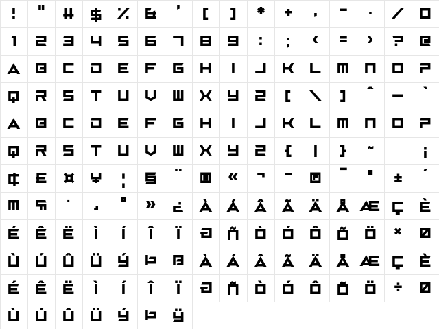 Battle Tough Regular Character Map Battle Tough Regular Character Map