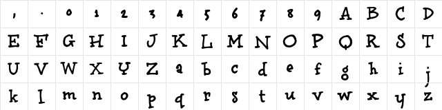 brunoBook Regular Character Map