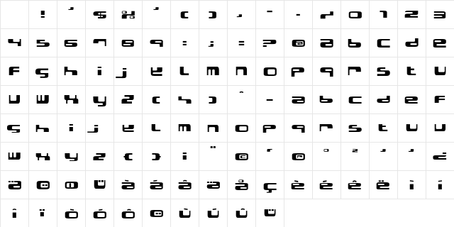 BDElectrobazar Regular Character Map