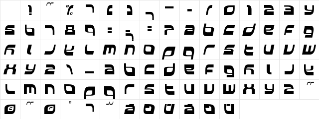 BDElside Regular Character Map BDElside Regular Character Map
