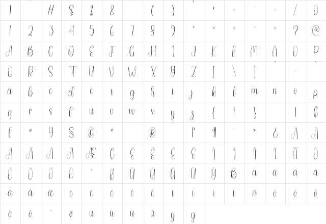 Belgian Regular Character Map Belgian Regular Character Map