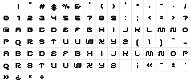 BERGAN Demo Regular Character Map BERGAN Demo Regular Character Map