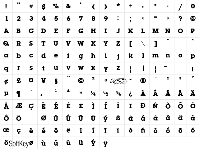 Lapland ExtraBold Regular Character Map