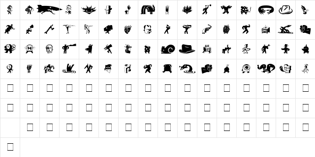 BigCheeseDark Medium Character Map