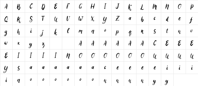 Bigarus Regular Character Map