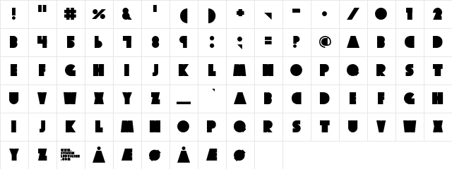 Big Fat Ugly Cow Regular Character Map