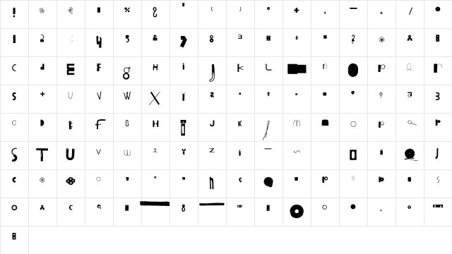 Bits Regular Character Map