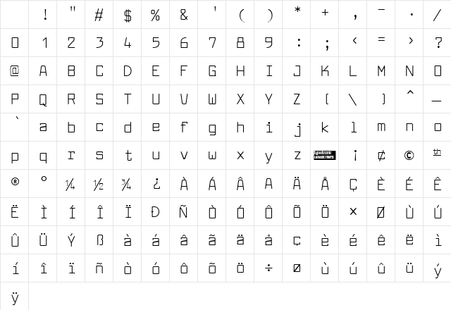 Larabiefont Regular Character Map Larabiefont Regular Character Map