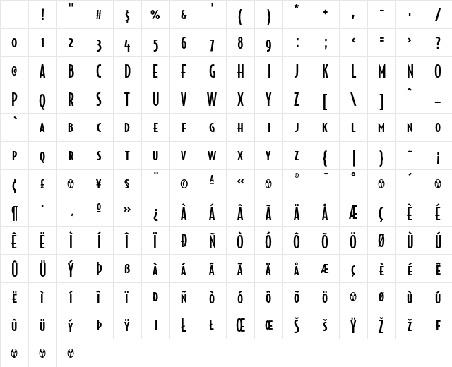 BodegaSans-MediumSmallcaps Regular Character Map BodegaSans-MediumSmallcaps Regular Character Map