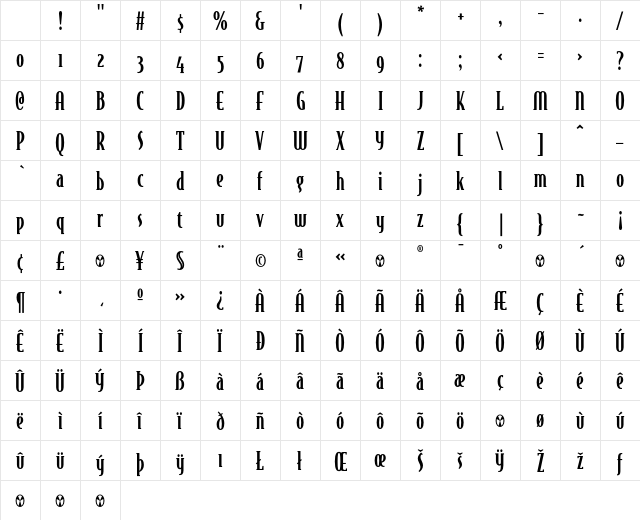 BodegaSerif MediumOldstyle Character Map BodegaSerif MediumOldstyle Character Map